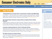 Tablet Screenshot of consumerelectronicsdaily.com